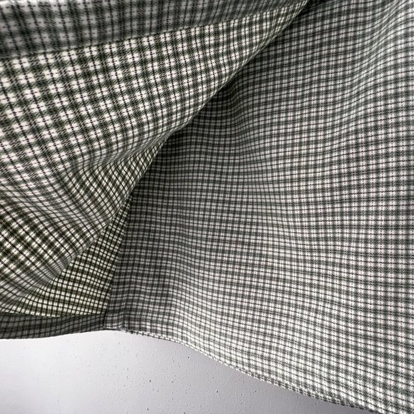 John Galt Brandy Melville Plaid Wrap Mini Skirt sz S Green White Buckle Closure - Picture 3 of 4